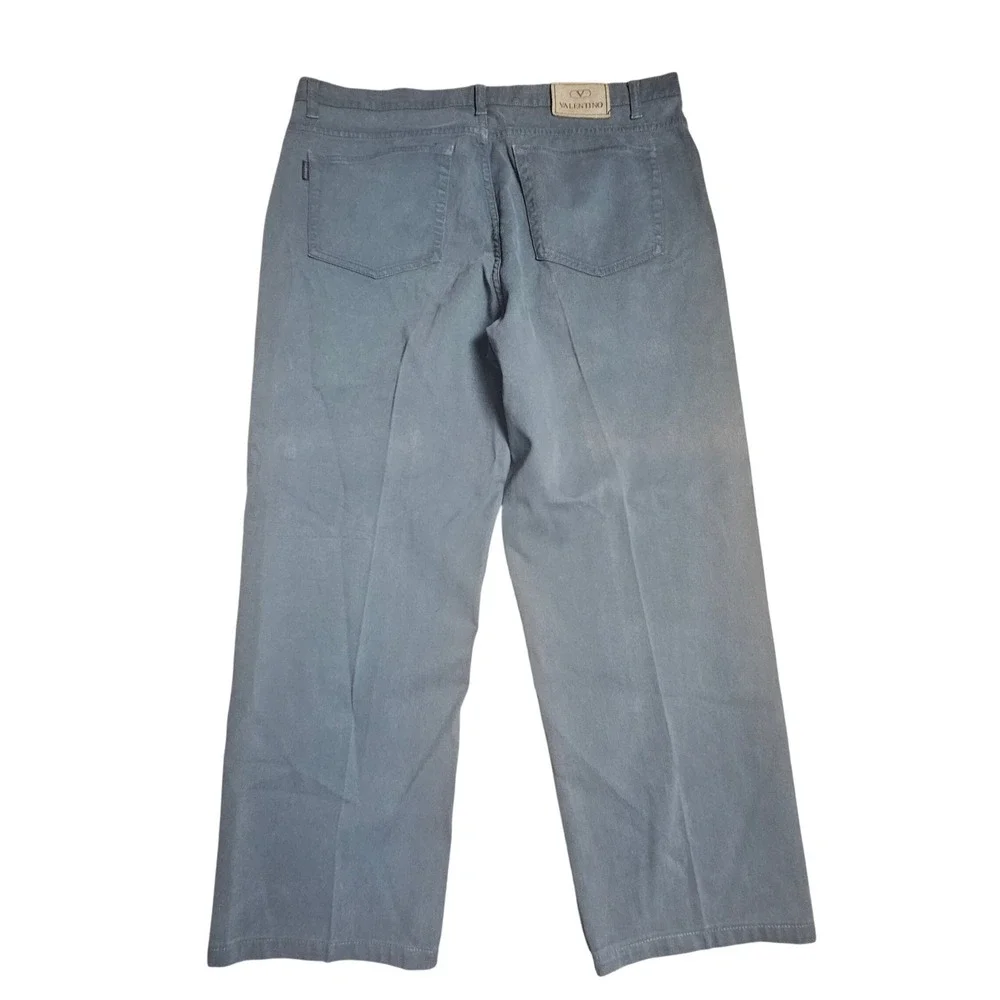 Valentino Mens Corduroy Straight Leg Pants 38x28 Cotton Peru Made Quiet Luxury